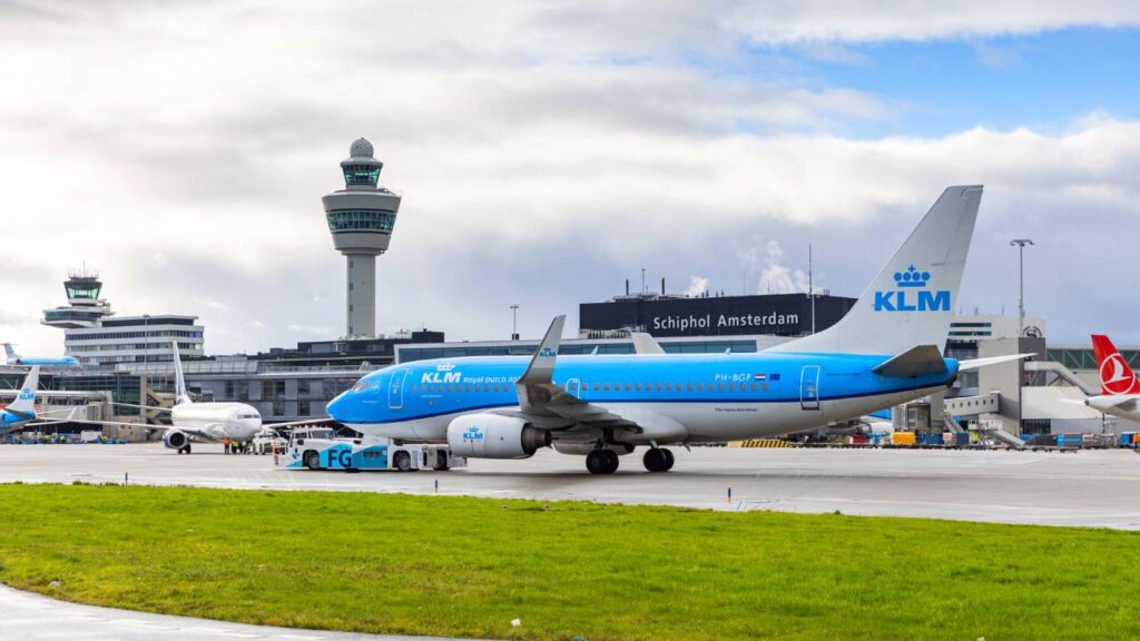 Avião da KLM em Amsterdam