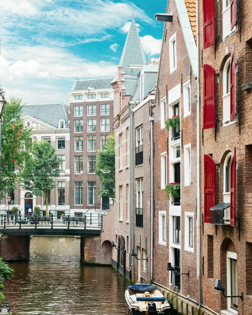 Casas inclinadas de Amsterdam